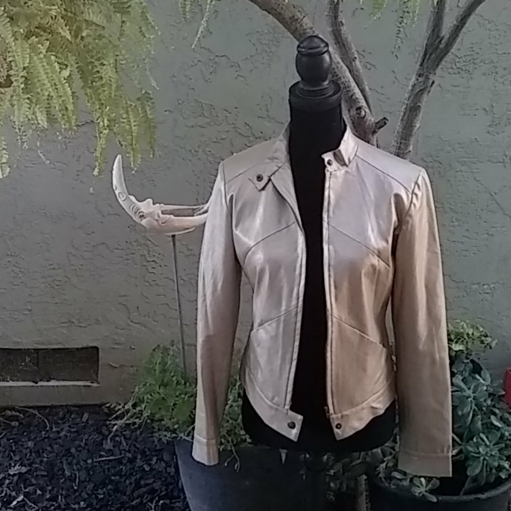 Zara Woman Faux Leather Jacket.